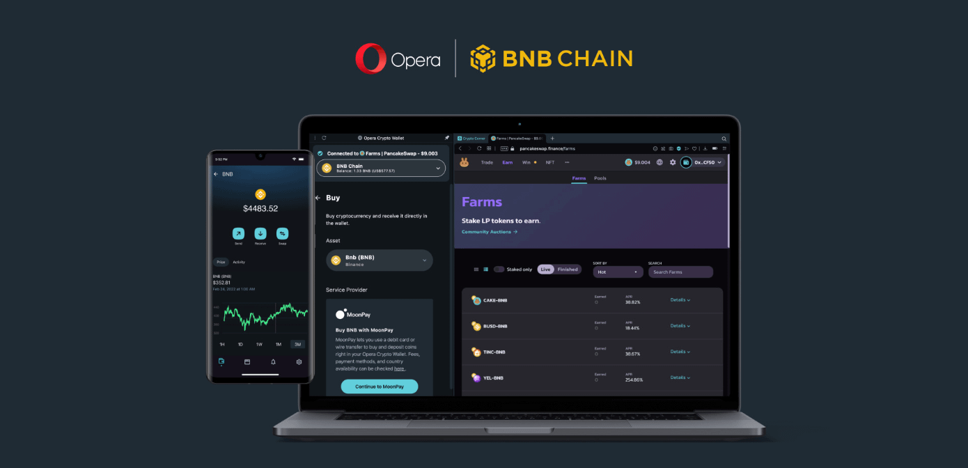 Crypto-friendly browser Opera integrated BNB Chain